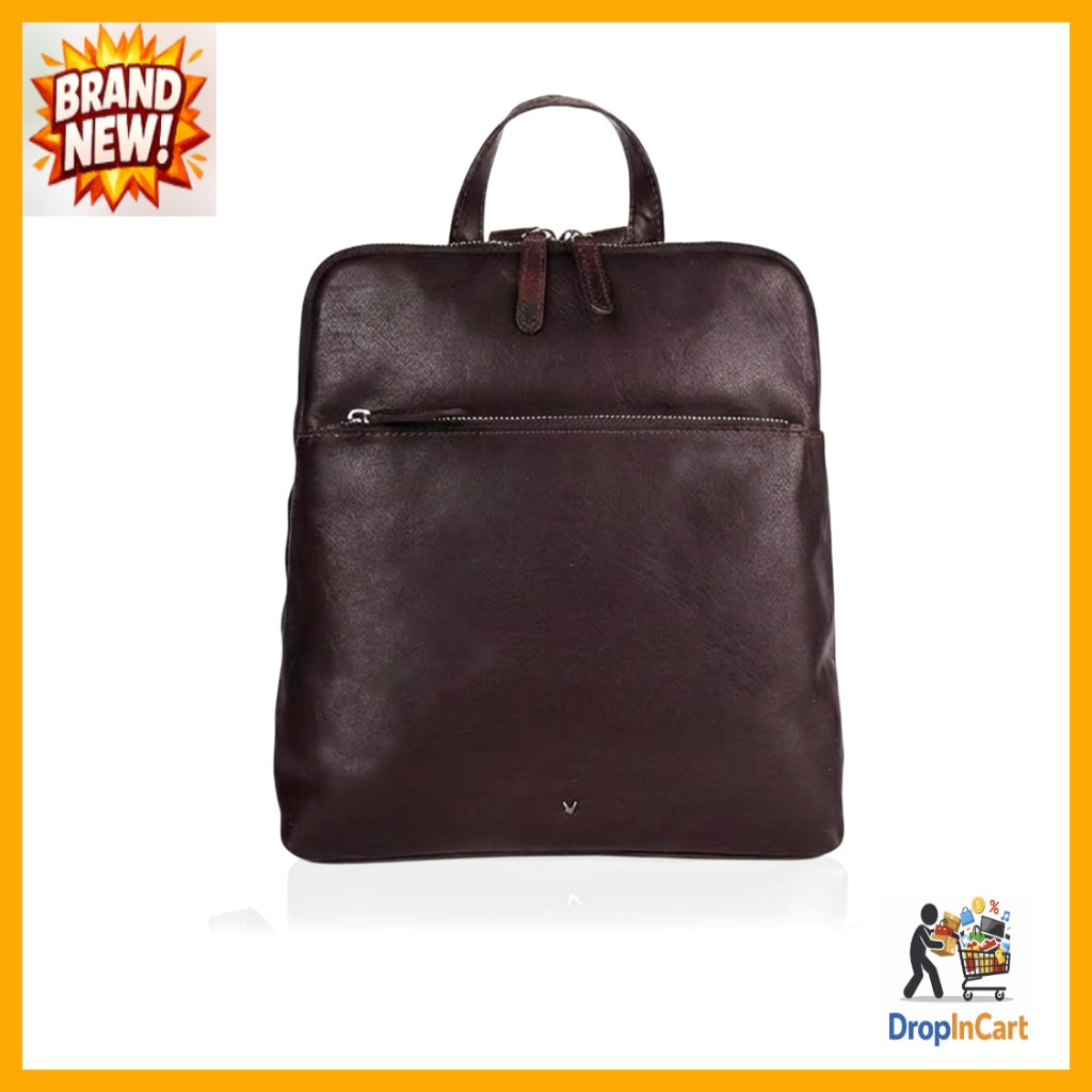 Genuine Leather Backpack Vintage Elegant Daypack Adjustable Strap Spacious 7